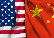 U.S. & China Flags